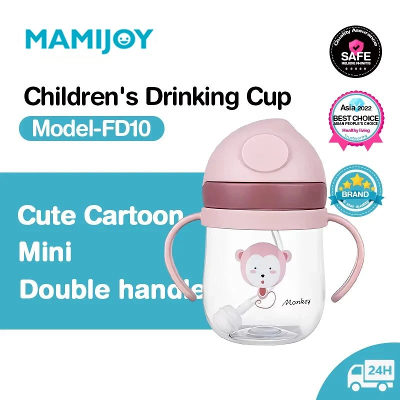 Cartoon Baby Straw Sippy Cup