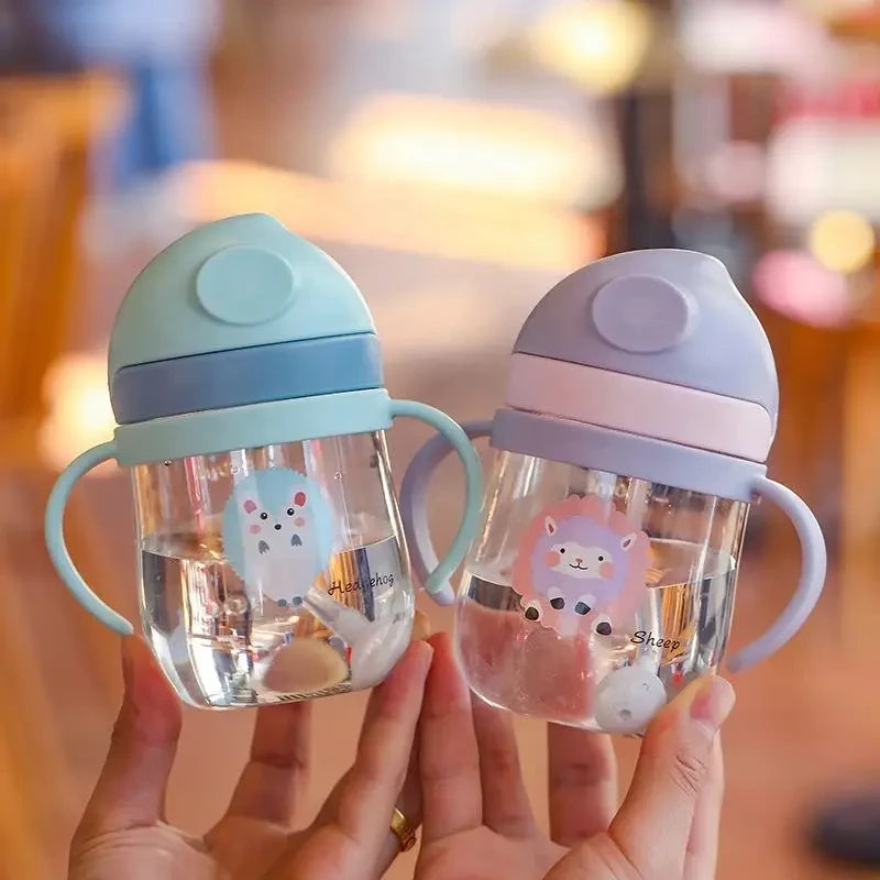 Cartoon Baby Straw Sippy Cup