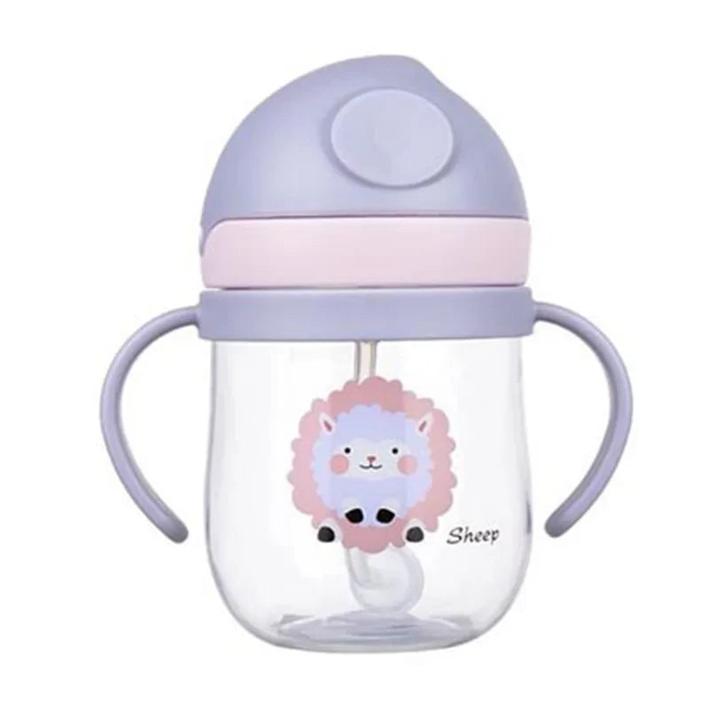 Cartoon Baby Straw Sippy Cup