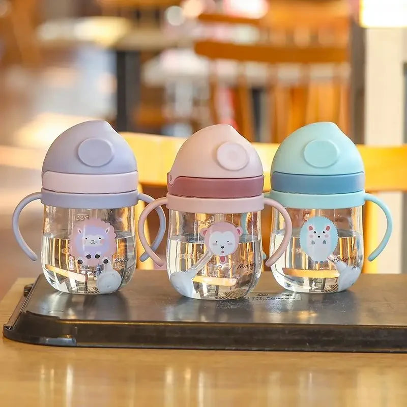 Cartoon Baby Straw Sippy Cup